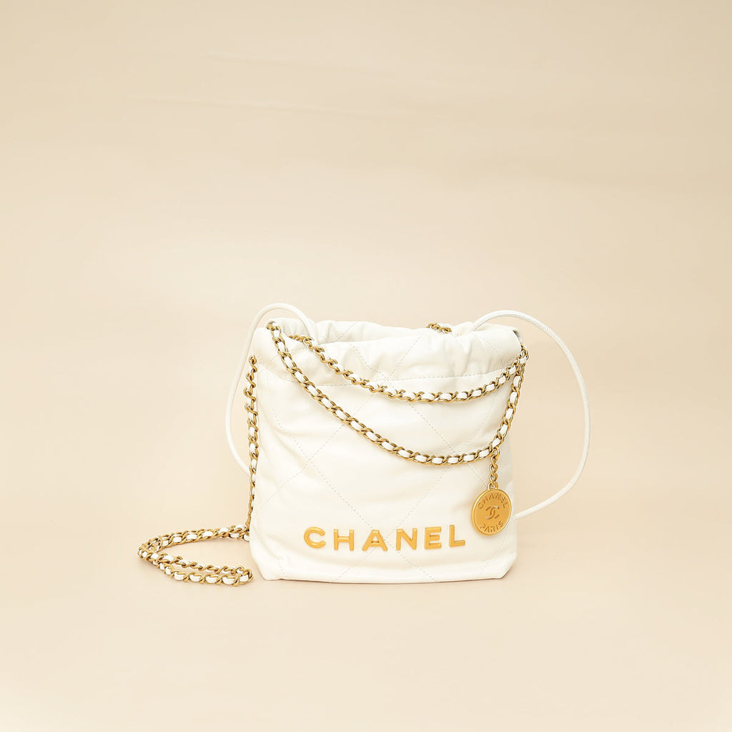 Chanel White 22 Shiny Mini Bag