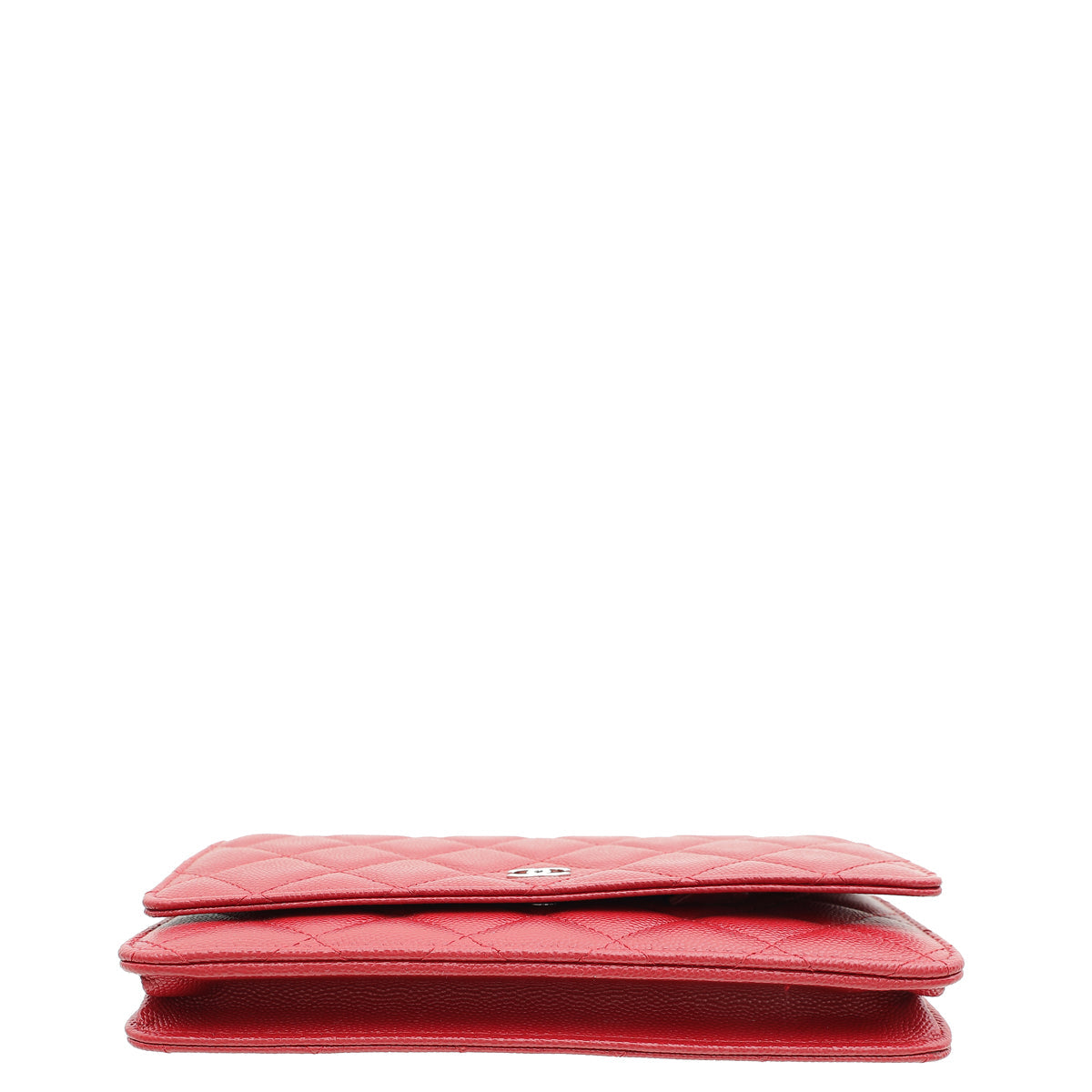 Chanel Red CC Classic Wallet On Chain
