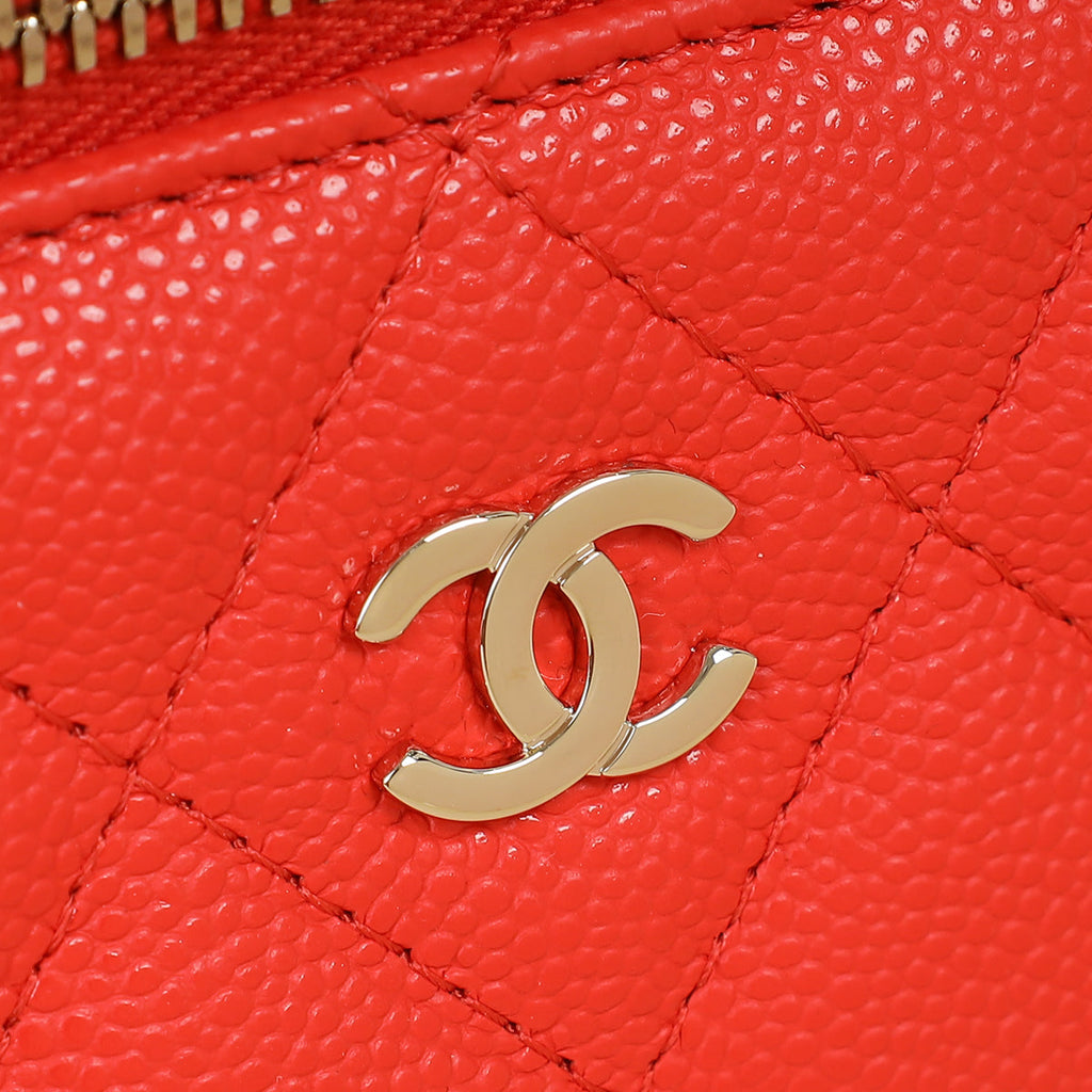 Chanel Red CC Small Vanity Chain Case