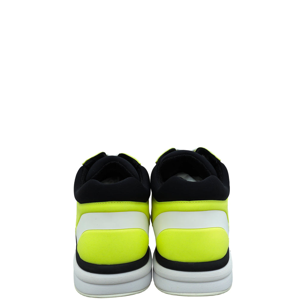 Chanel Tricolor CC Lycra Lace Up Sneakers 41.5