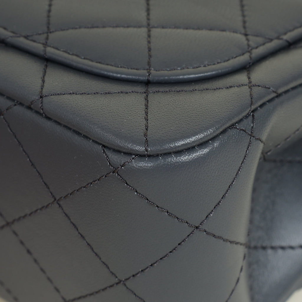 Chanel Dark Grey CC Mini Pearl Crush Flap Bag