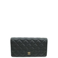 Chanel Black CC Classic L Yen Wallet