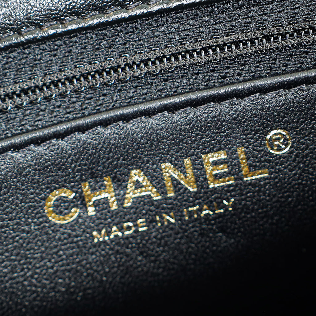 Chanel Black Quilted Top Handle Flap Bag