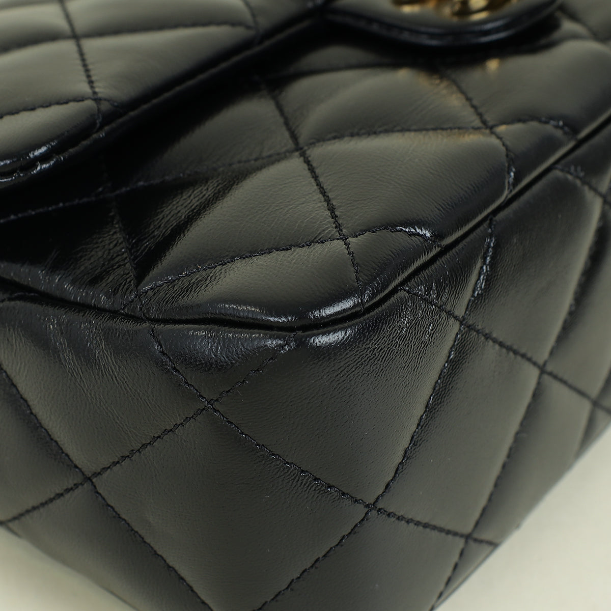 Chanel Black Quilted Top Handle Flap Bag