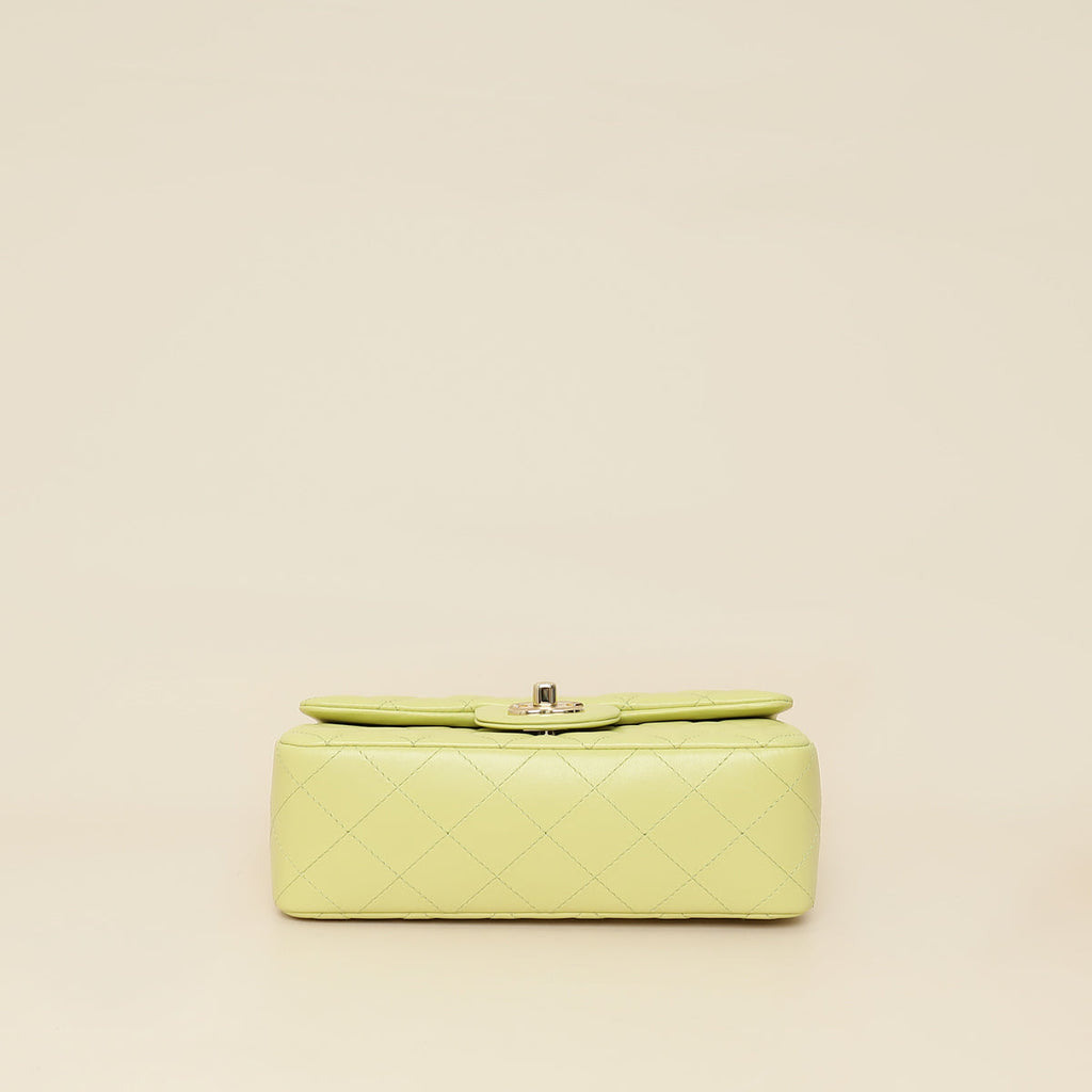 Chanel Kiwi Classic Mini Rectangula Flap Bag
