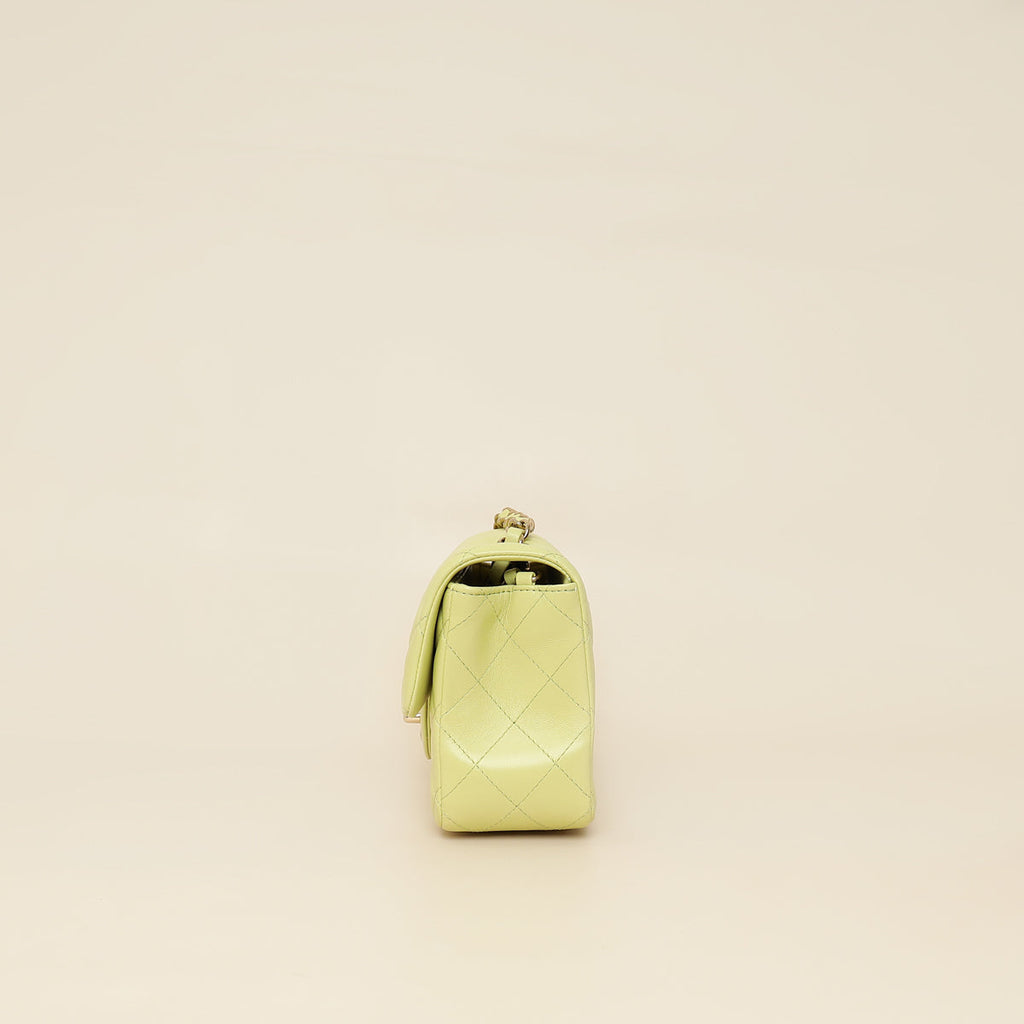 Chanel Kiwi Classic Mini Rectangula Flap Bag