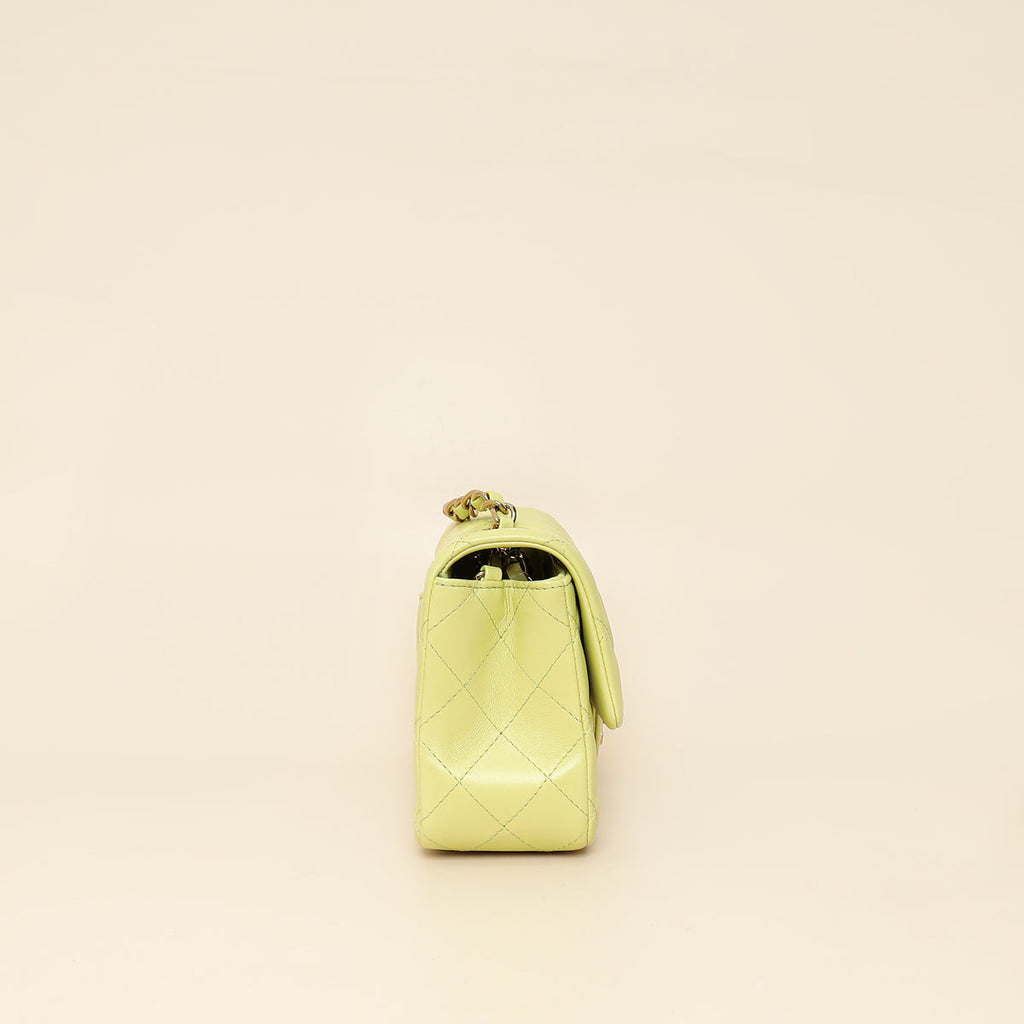 Chanel Kiwi Classic Mini Rectangula Flap Bag