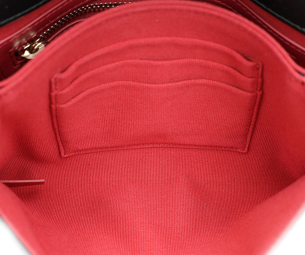 Chanel Black CC 19 Quilted Chain Wristlet Clutch