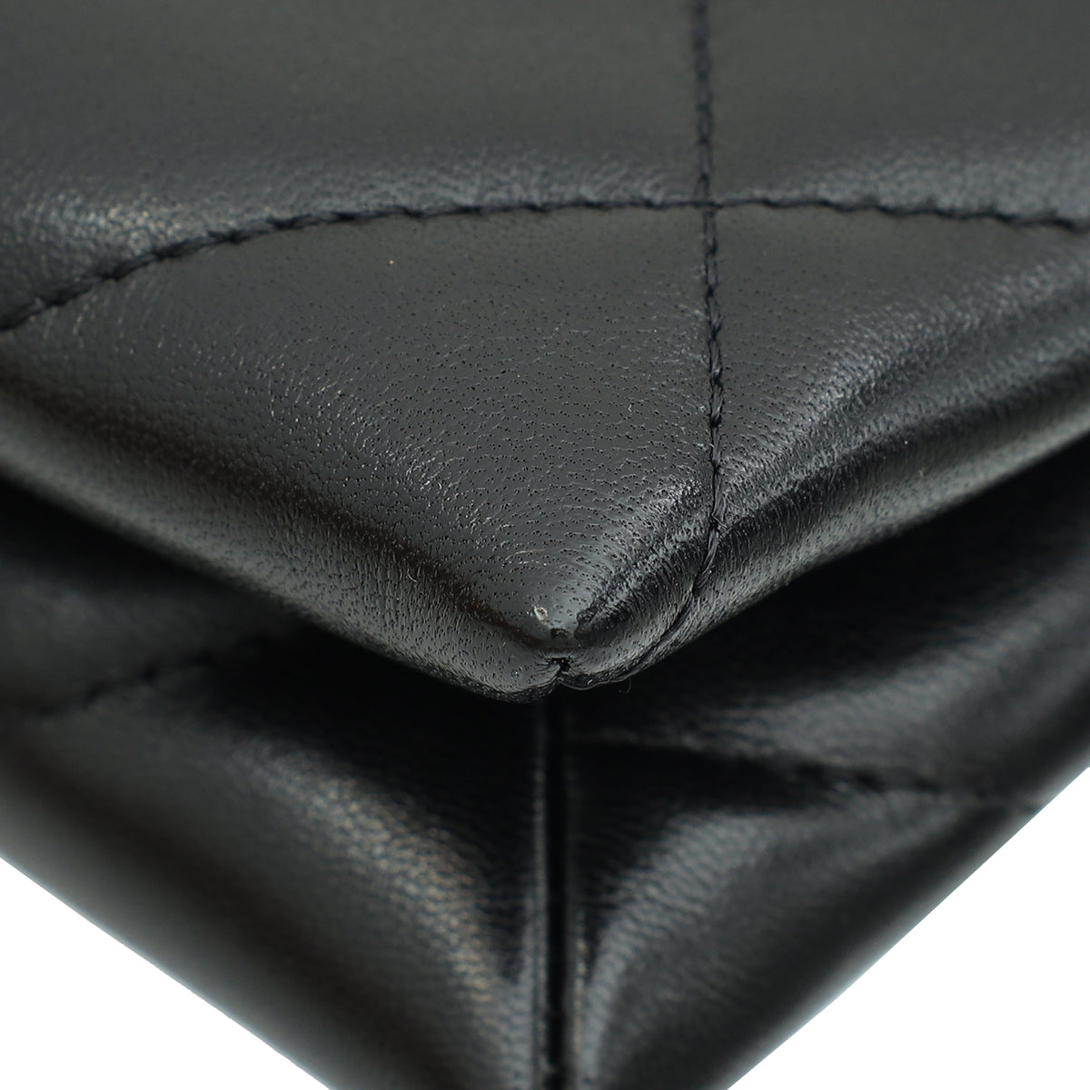 Chanel Black CC 19 Quilted Chain Wristlet Clutch