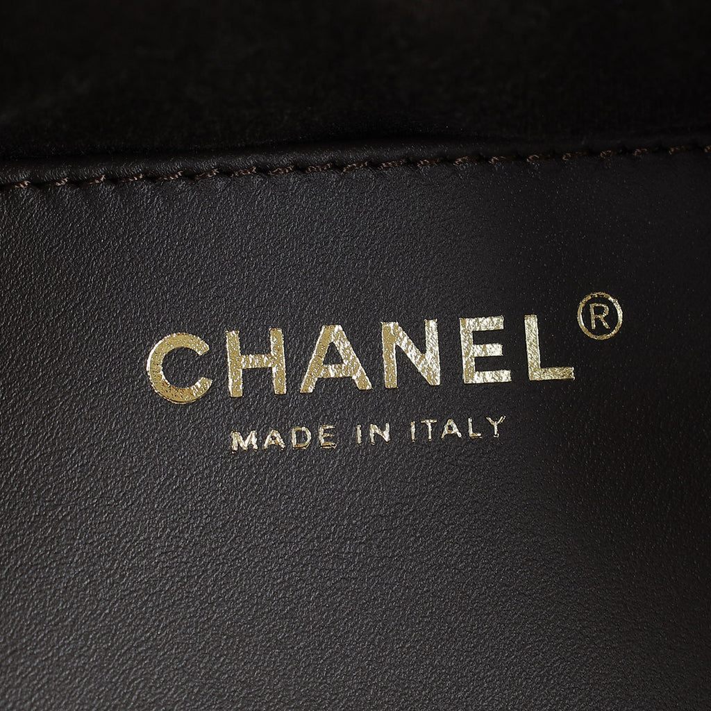 Chanel Dark Brown 25 Mini Suede Handbag