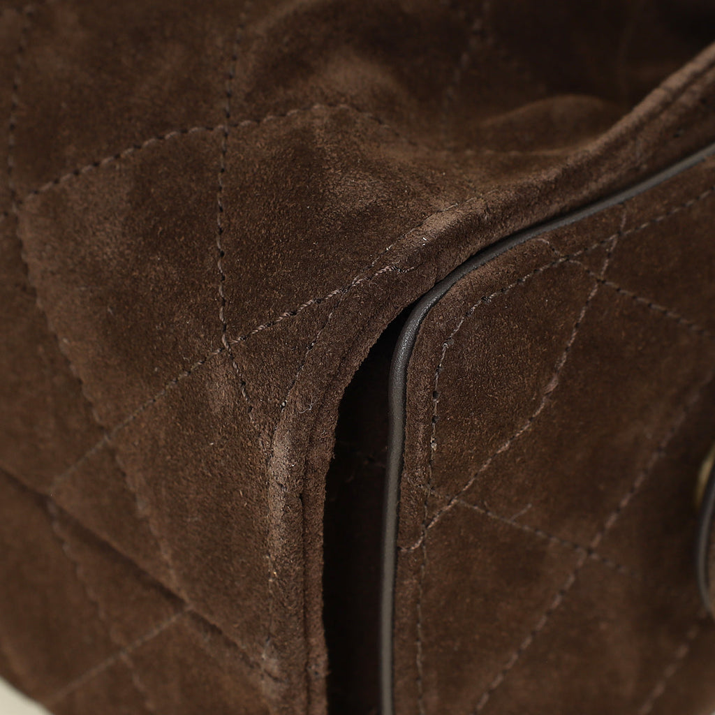 Chanel Dark Brown 25 Mini Suede Handbag