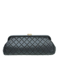 Chanel Black CC Quilted Timeless Clutch