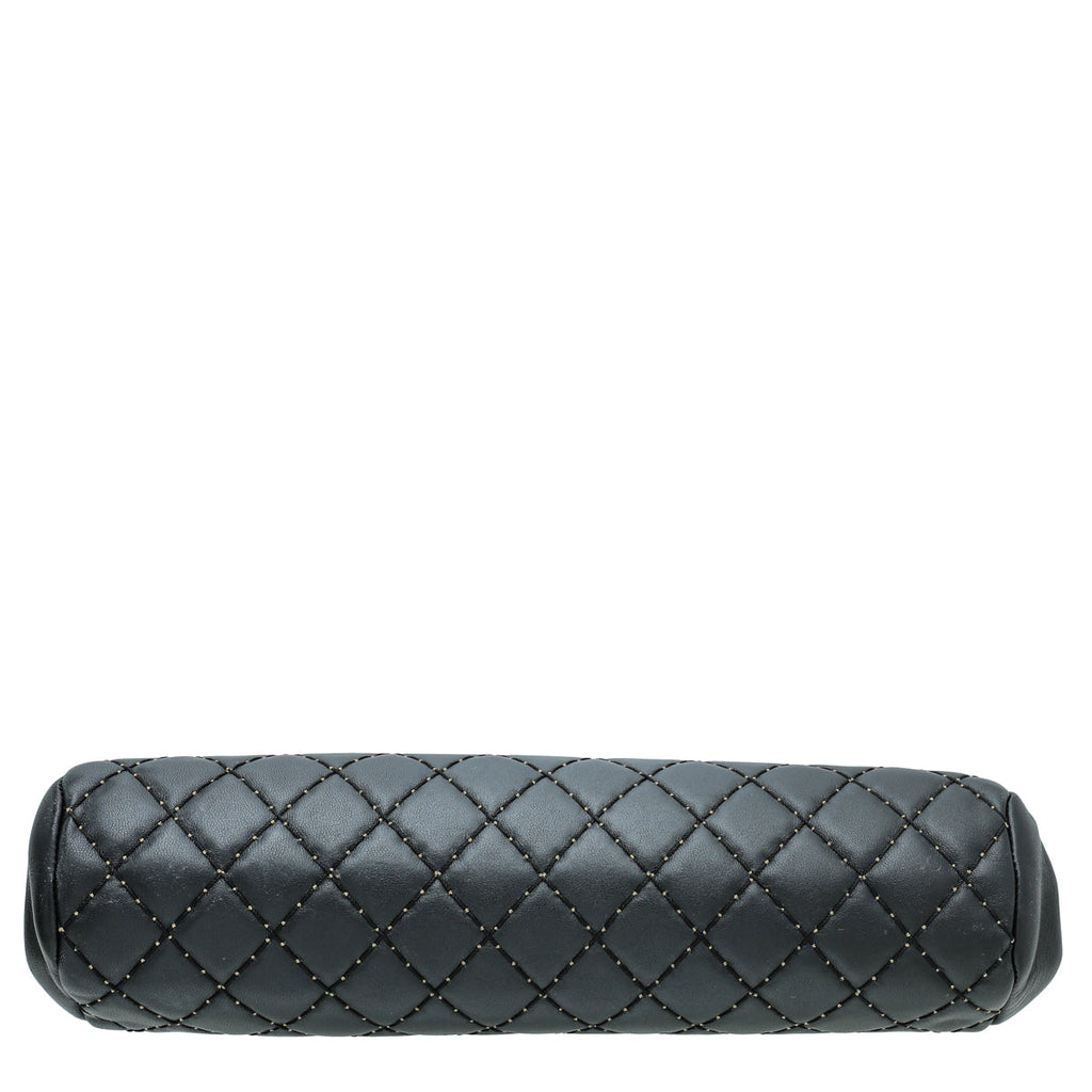 Chanel Black CC Quilted Timeless Clutch