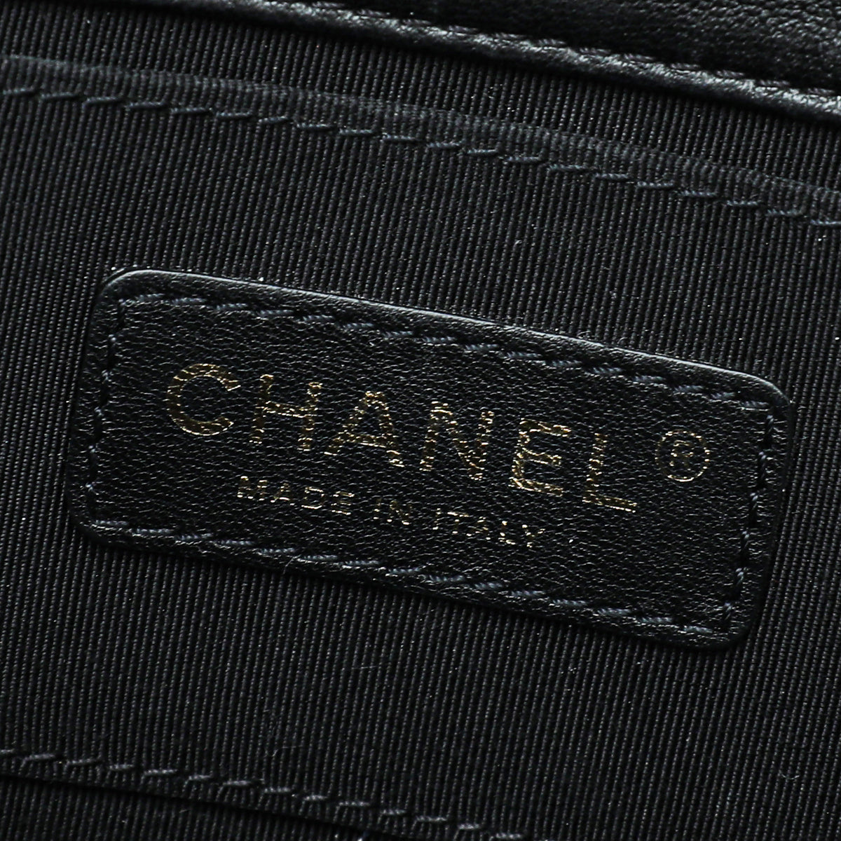 Chanel Black Vintage Studded Boy Brick Horizontal Chain Bag