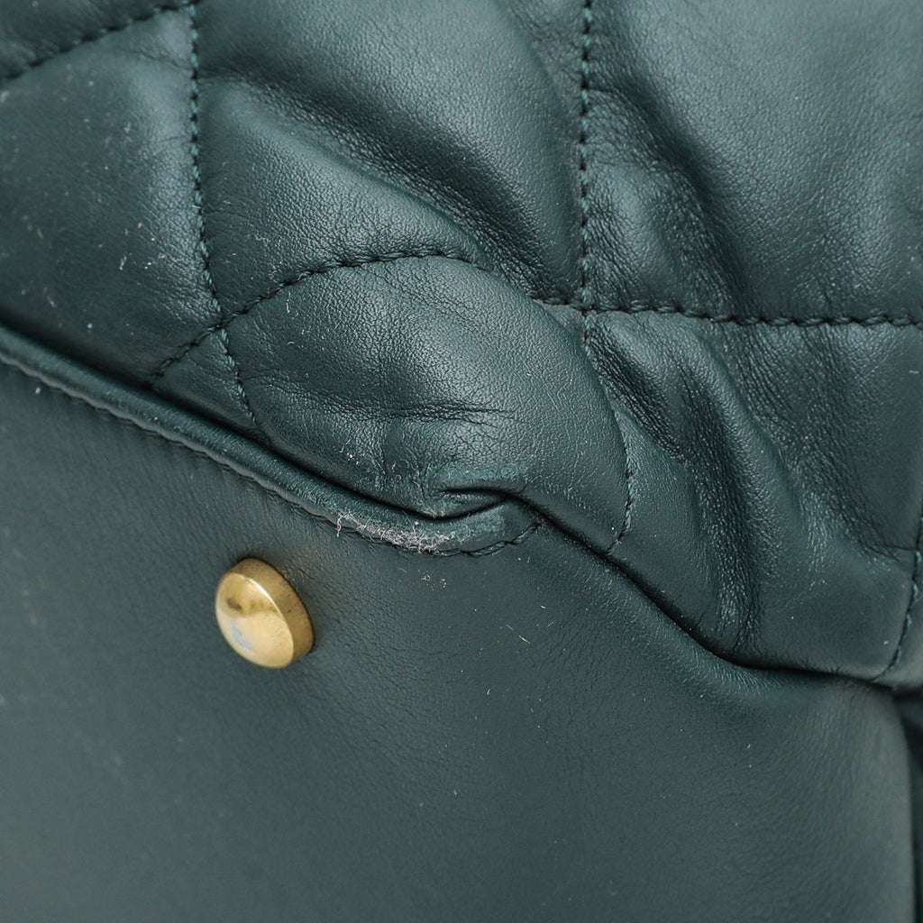 Chanel Green Supple Soft Elegance Tote Large Bag