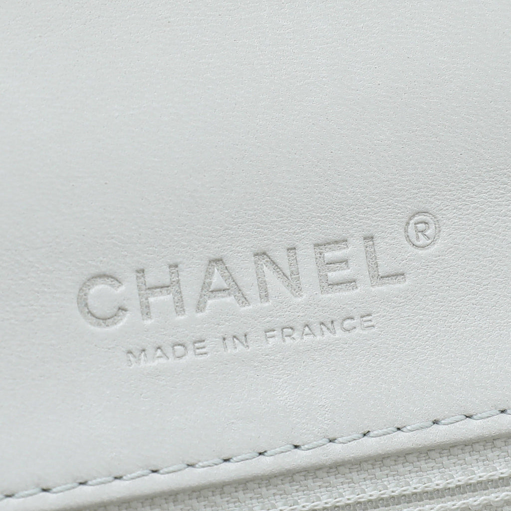 Chanel White Multi Chain Flap Bag