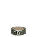 Chanel Olive Diamond Quilt CC Buckle Belt 34