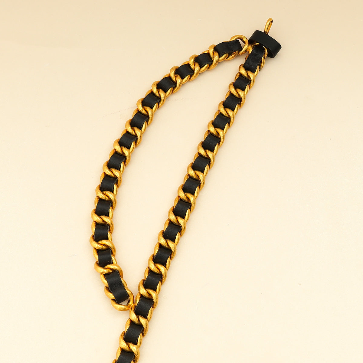 Chanel Black Vintage Chain Charm Belt