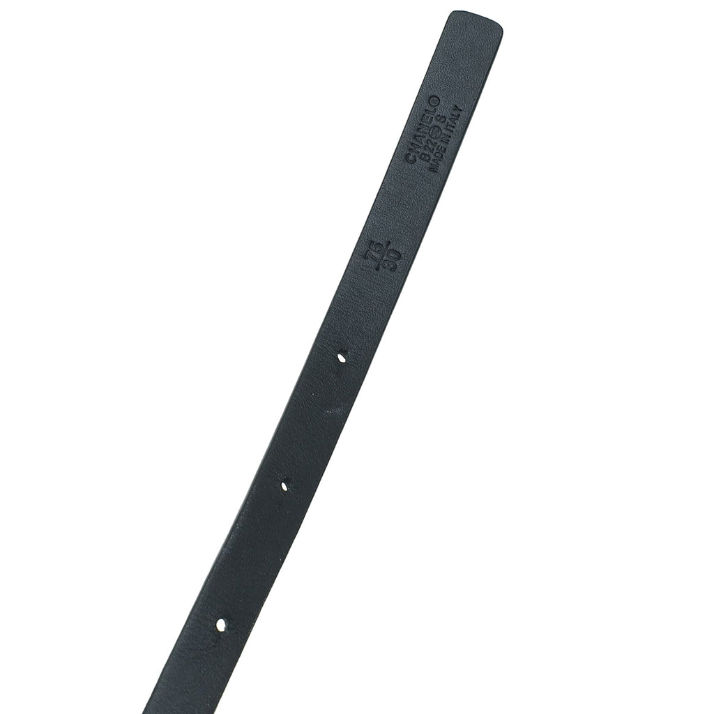 Chanel Black CC Chain Slim Belt 30
