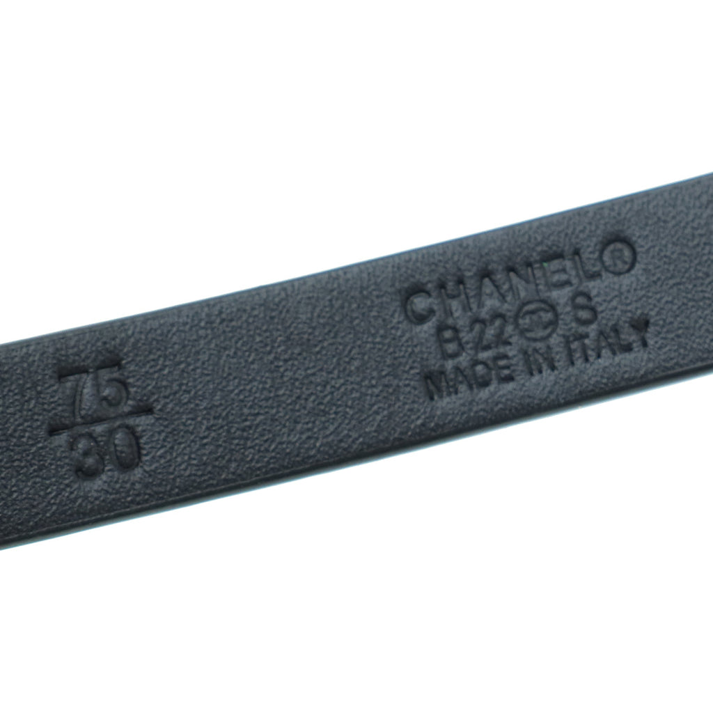 Chanel Black CC Chain Slim Belt 30