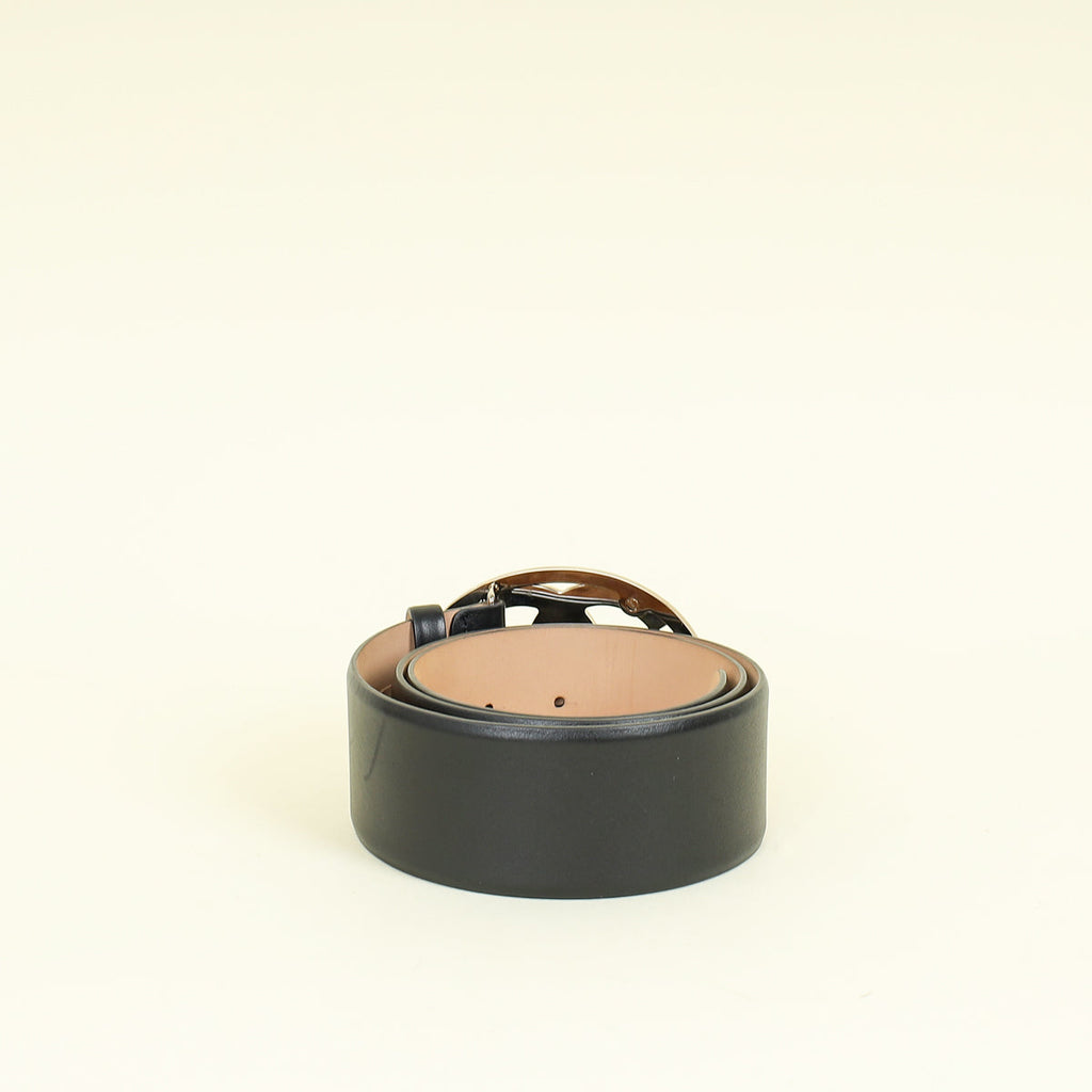 Chanel Black CC Oval Buckle Belt 32