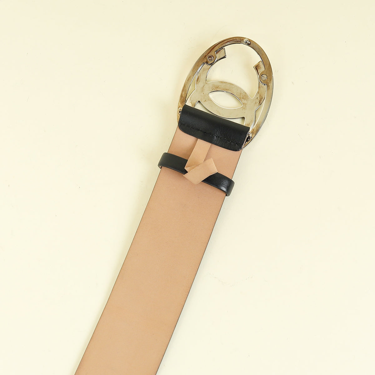 Chanel Black CC Oval Buckle Belt 32