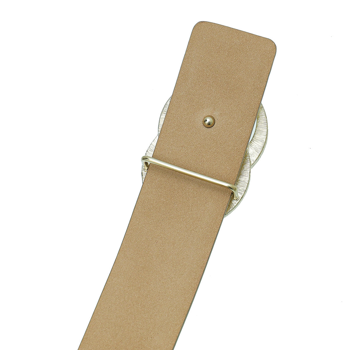 Chanel Metallic Gold CC Crescent Moon Crystal Buckle Belt 34