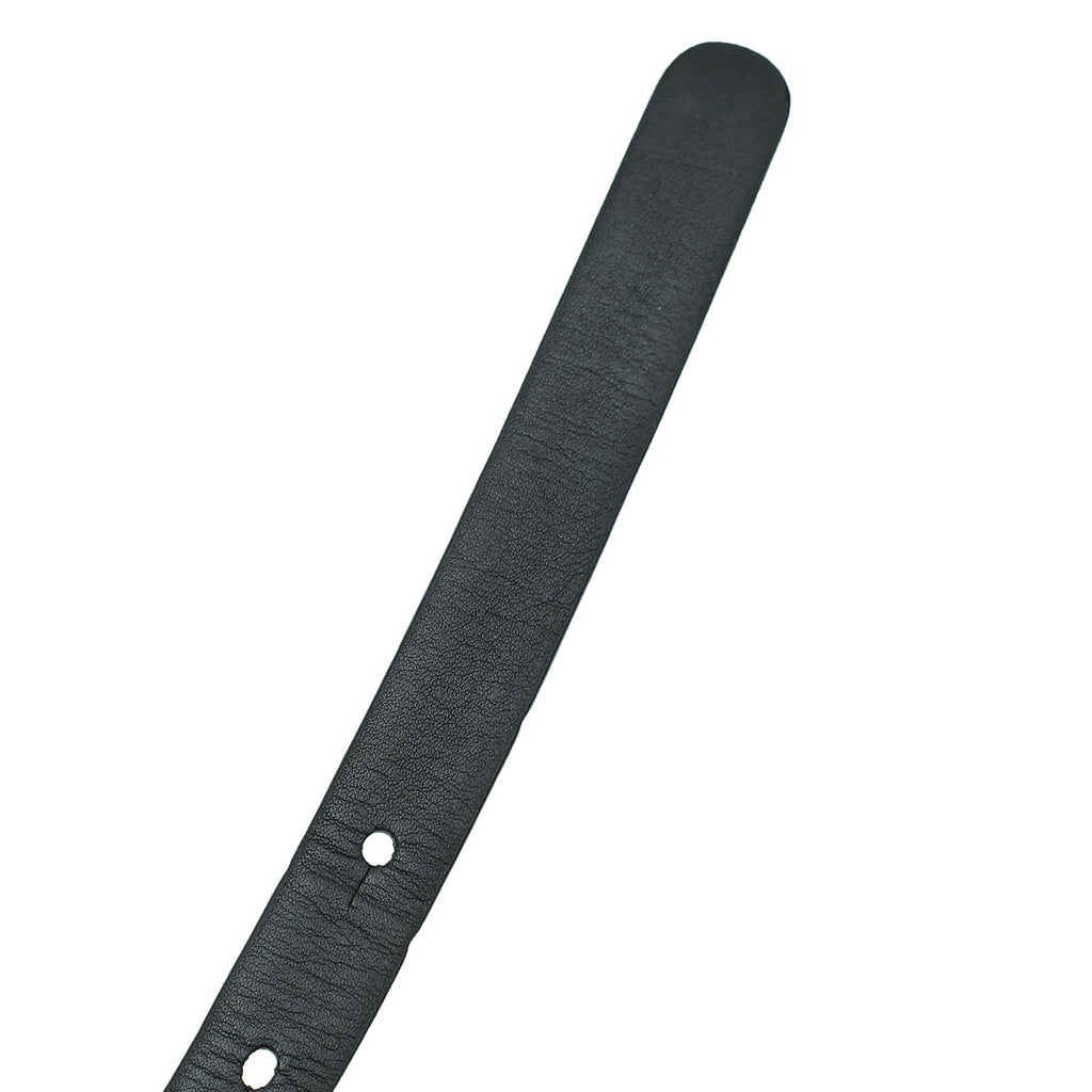 Chanel Black CC Crystal Buckle Slim Belt 32