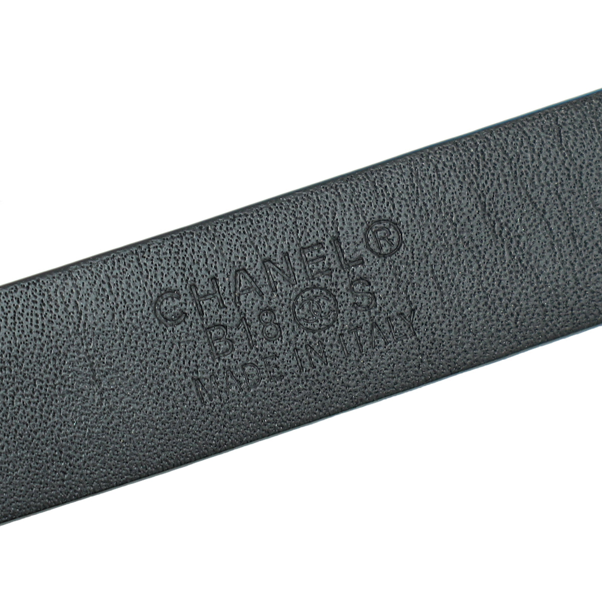 Chanel Black CC Crystal Buckle Slim Belt 32