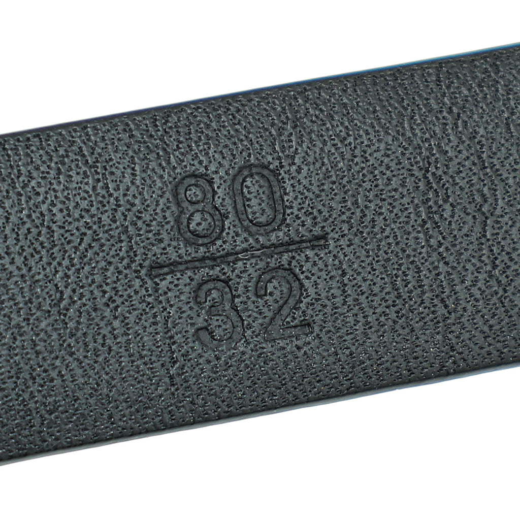 Chanel Black CC Crystal Buckle Slim Belt 32