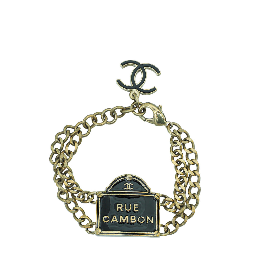 Chanel Bicolor Rue Cambon Charm Bracelet