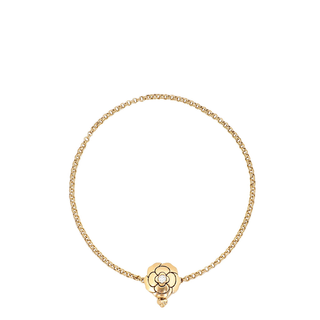 Chanel 18K Rose Gold Diamond Extrait de Camélia Bracelet