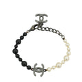 Chanel Bicolor CC Drop Pearl Bracelet