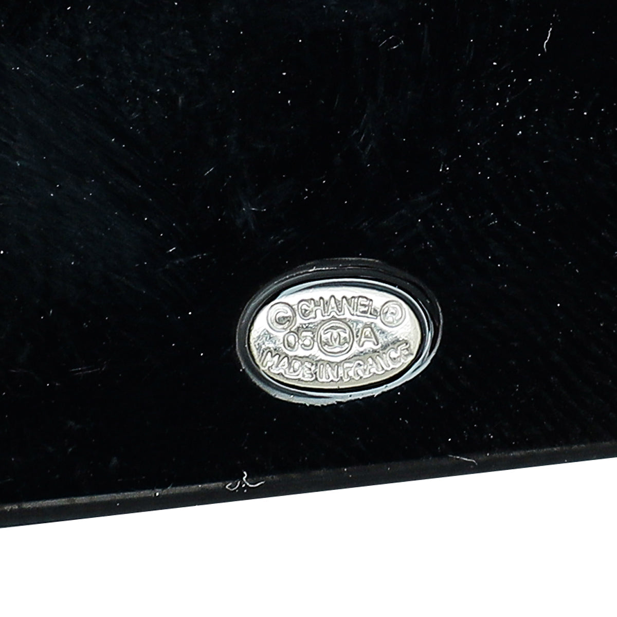Chanel Black CC Clear Transparent Cubes Brooch Set