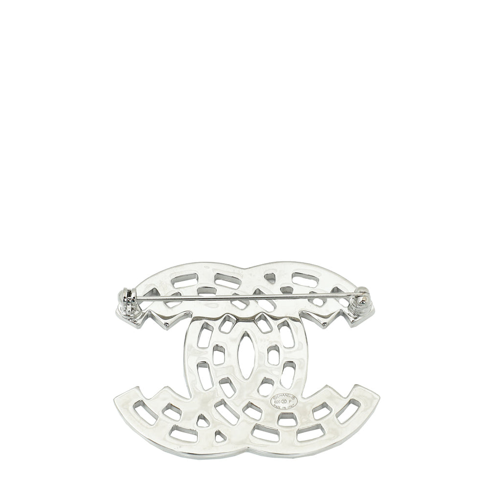 Chanel Bicolor CC Crystal Brooch