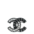 Chanel Ruthenium CC Crystal So Black Brooch