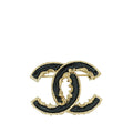 Chanel Black Enamel CC Baroque Brooch