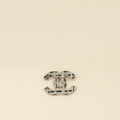 Chanel Silver CC Beads Crysta Details Brooch