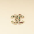 Chanel Gold CC Beads Crysta Details Brooch