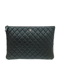 Chanel Black CC Classic Large Pouch