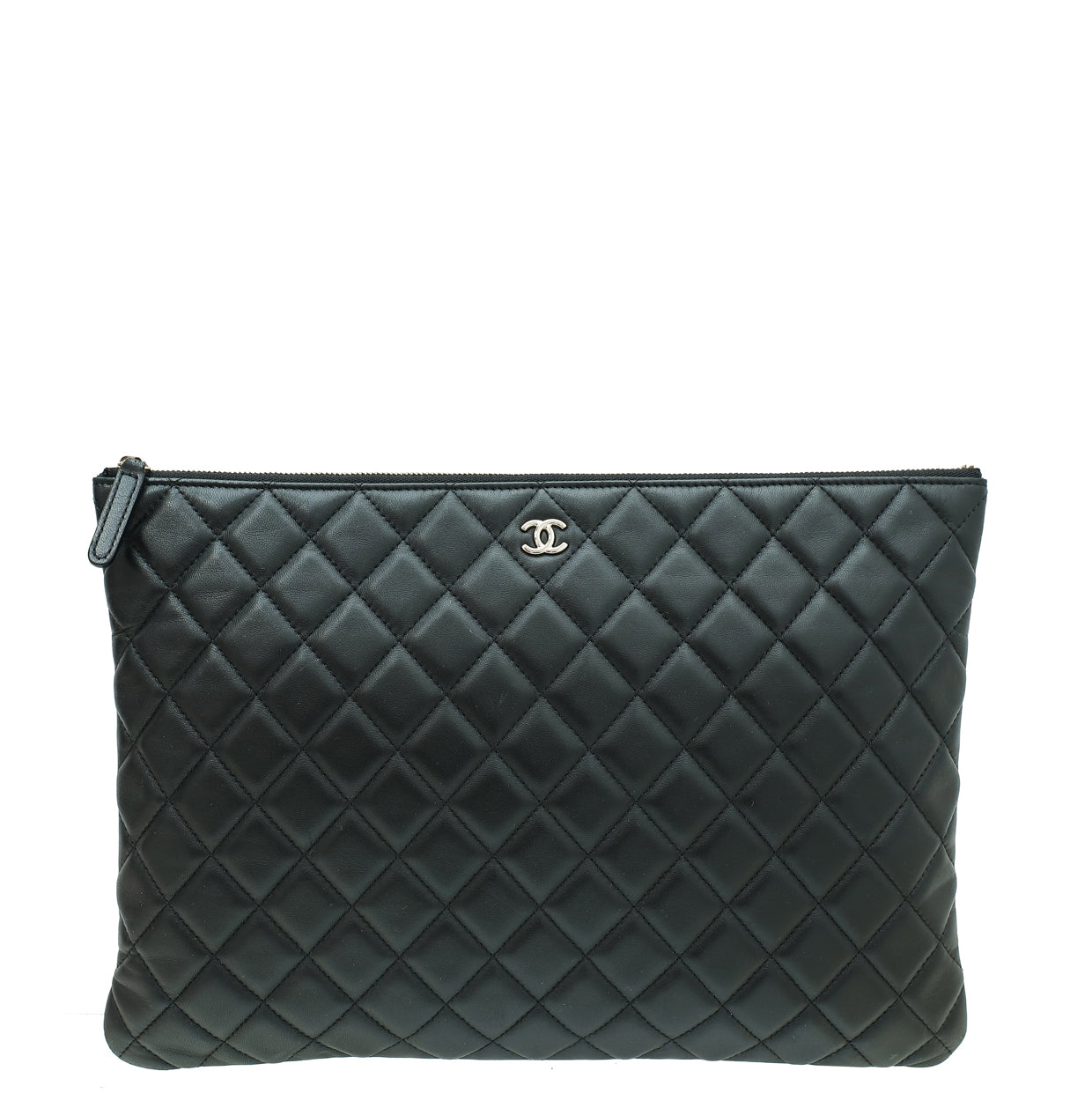 Chanel Black CC Classic Large Pouch