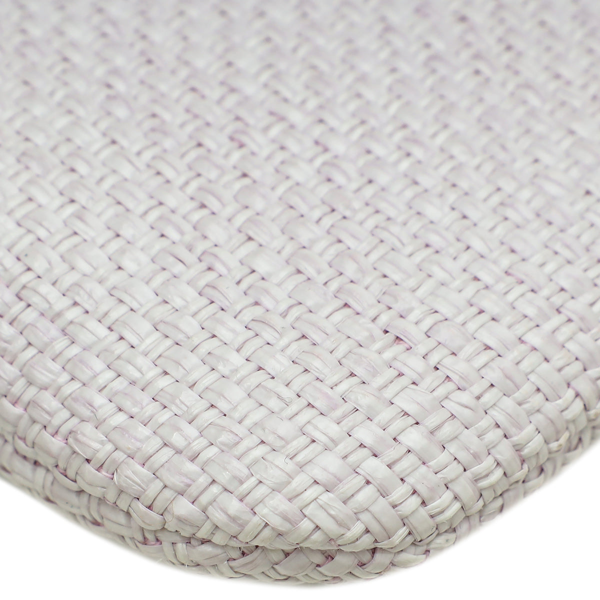 Chanel Light Pink CC Mixed Fibers Deauville Zip Pouch Large