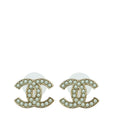 Chanel Gold CC Pearl Earring
