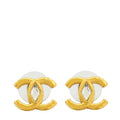 Chanel Gold CC Diamond Crystal Earrings
