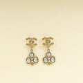 Chanel Gold CC Drop Earrings