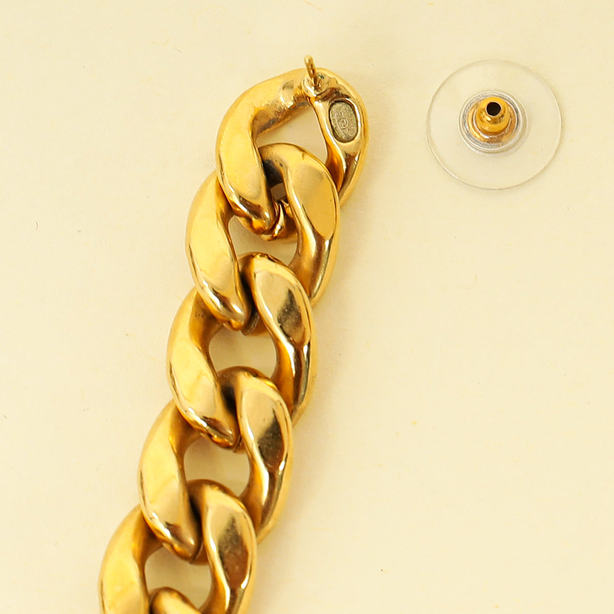 Chanel Gold CC Chain Drop Long Earrings