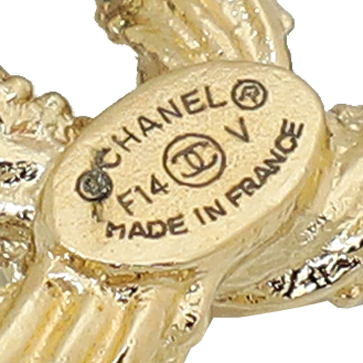 Chanel Gold CC Twisted Crystal Earrings