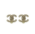 Chanel Light Gold Finish CC Chain Link Clip On Earrings