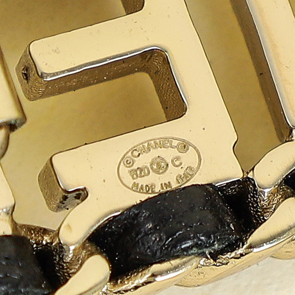 Chanel Black Logo Detail Hair Clip