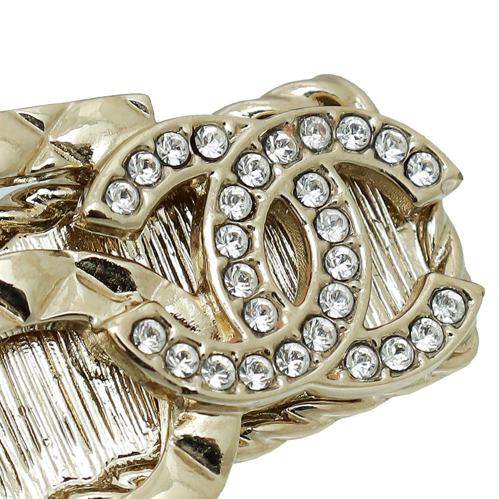Chanel Bicolor CC Crystal Hair Pin